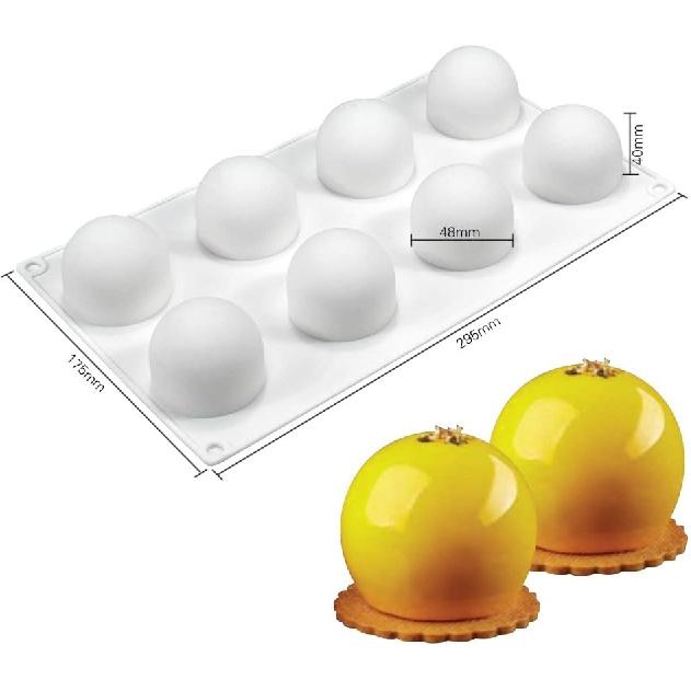 Mostsom 3D Silicone Molds Ball Shape Sphere,Baking Mold for Mousse Cake, Fondant Mold Silicone Mold for Baking Cakes, French Dessert Mold for Pastry