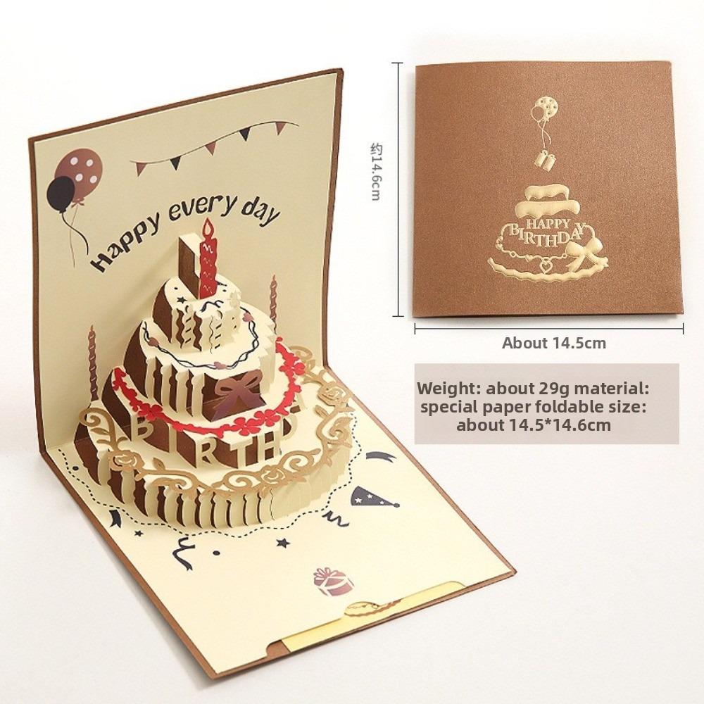 

Gifts 3D 3D Pop Up Card Foldable Pop Up Mechanism Happy Birthday Card Handmade Miniatures Creative Birthday Card Birthday Party