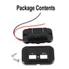 QC 3.0+PD 12V-24V LED Dual USB Car Fast Charger Socket Power Outlet Touch Switch