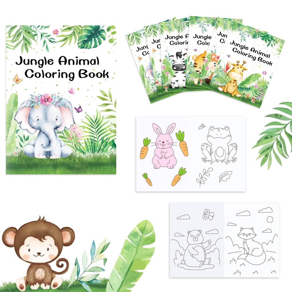 Children's Coloring Books Jungle Animal Mermaid Construction Vehicle Unicorn Drawing Book School Early Education Stationery Toys