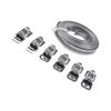Adjustable Large Hose Clamps Worm Gear Stainless Steel Clamp With 6 Fasteners Hose Clips Kit Automobiles Accessories