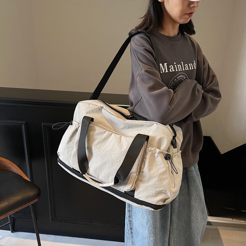 Lässige Sporttasche Faltbar Große Kapazität Hand-Hitzereise-Tasche Trocken- und Nass-Trennung Set Zugstange Fitness Yoga-Tasche