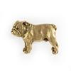 Bulldog, English Bulldog, British Bulldog I - Dog Brooch In Decorative Box, Elegant Gold-plated Pin, Art-Dog Brand Jacket Pin