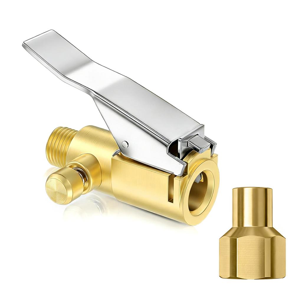 1/2pcs Easy to Use Air Chuck Corrosion Resistant Brass Construction for Valves for Car and Bike Inflation