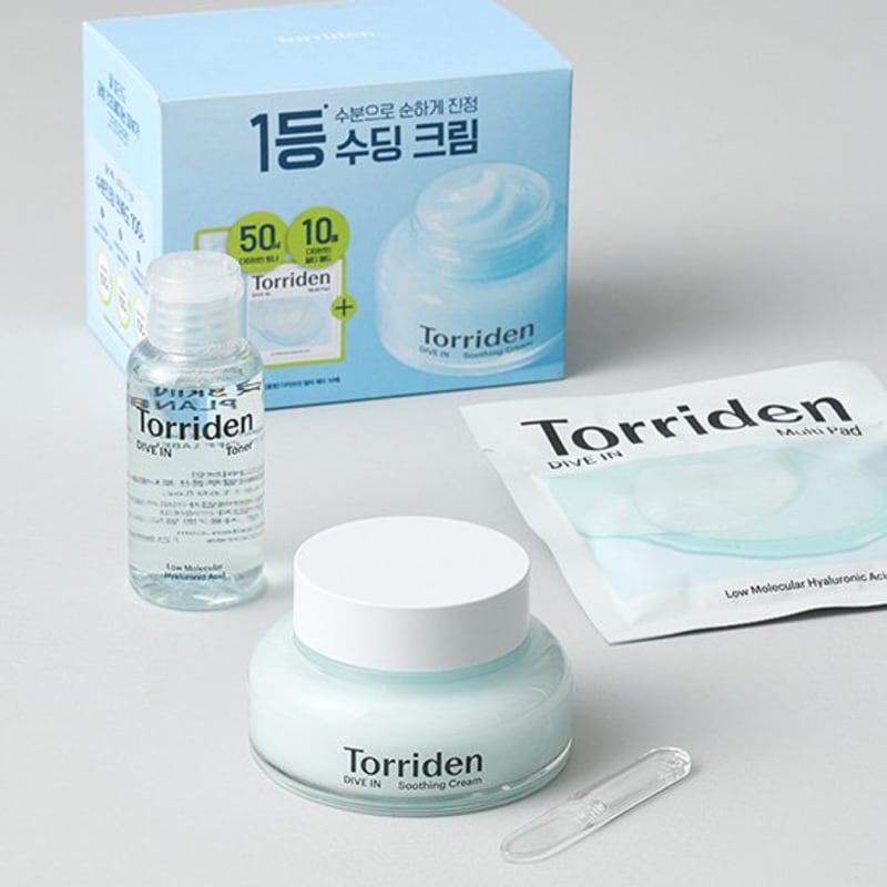 [Torridon] Divein Low Molecular Hyaluronic Acid Soothing Cream 80ml Planning Set (Soothing Cream 80ml + Toner 50ml + Multi-Pad 10 Sheets)