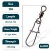 10Pcs Fishing Swivels with Locking Snap Fishing Line Hook Connectors Round Bearing Swivels Fishing Snap Fishing Swivels