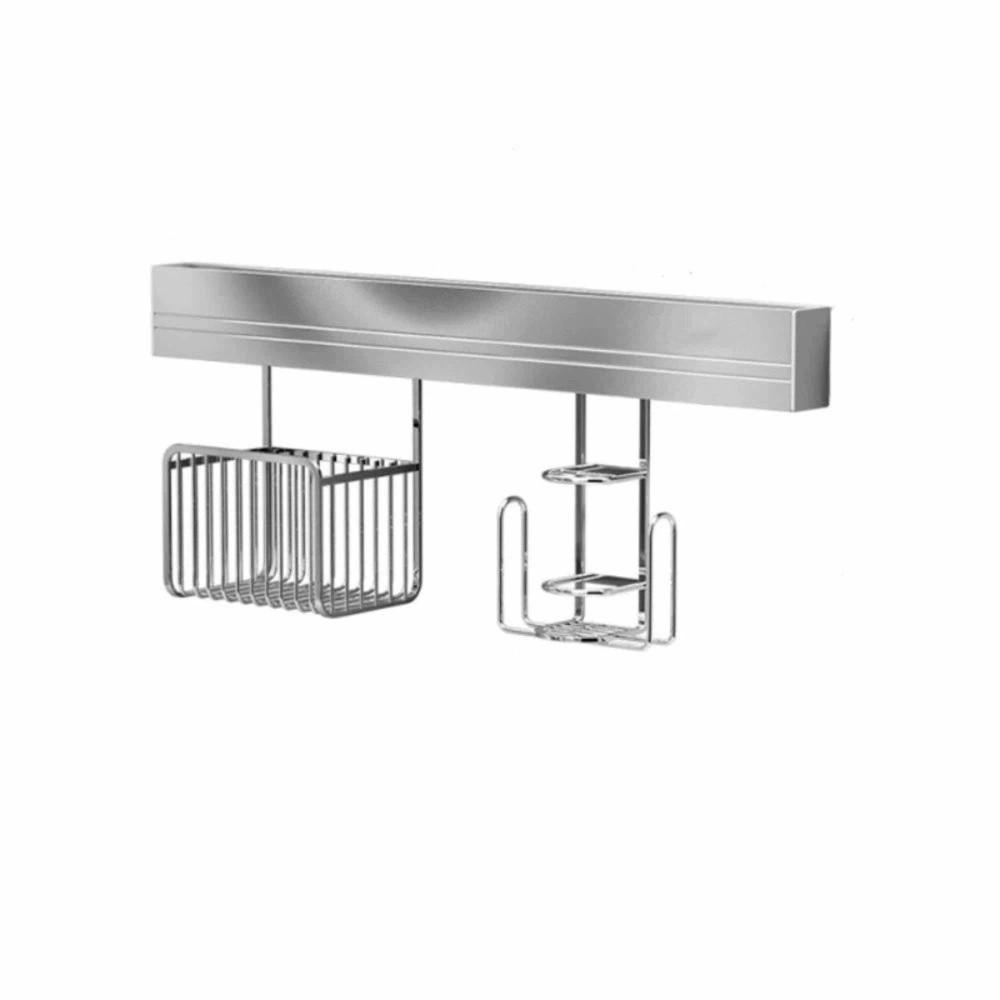 Stainless Steel Bathroom Wall Mount Organizer Rust-Resistant Toothbrush Holder  Bathroom 30cm