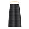 Winter 2025 Women's High-Waisted Wool Plaid A-Line Mid-Length Skirt