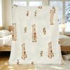 Soft Cozy Hemmed Flannel Throw Blanket, Cute Bear Series for Sofa Napping, Home Decor, Christmas & Halloween