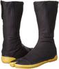 Moonstar Tabi Socks with Zipper, 2E, Men's and Women's, Easy Tabi, Black, Size 24cm