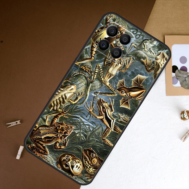 Vintage Retro Frog Mushrooms Phone Case For Honor 90 Lite 50 70 Magic 5 6 Pro 8X X6 X7 X8 X9 X8a X7a X6a X9b X9a Cover