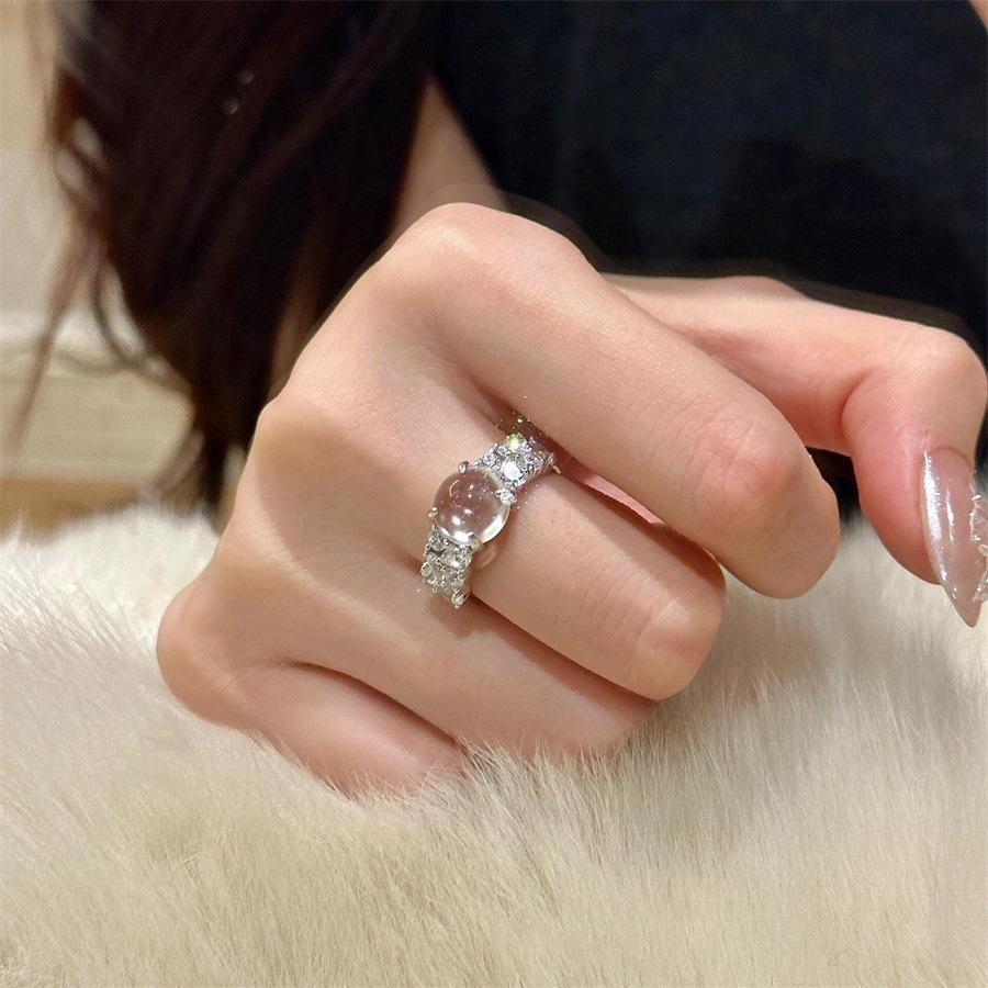 Over 120 Styles Korean style zircon diamond ring women's 925 sterling silver spring and summer niche light luxury high-end index finger ring open ring