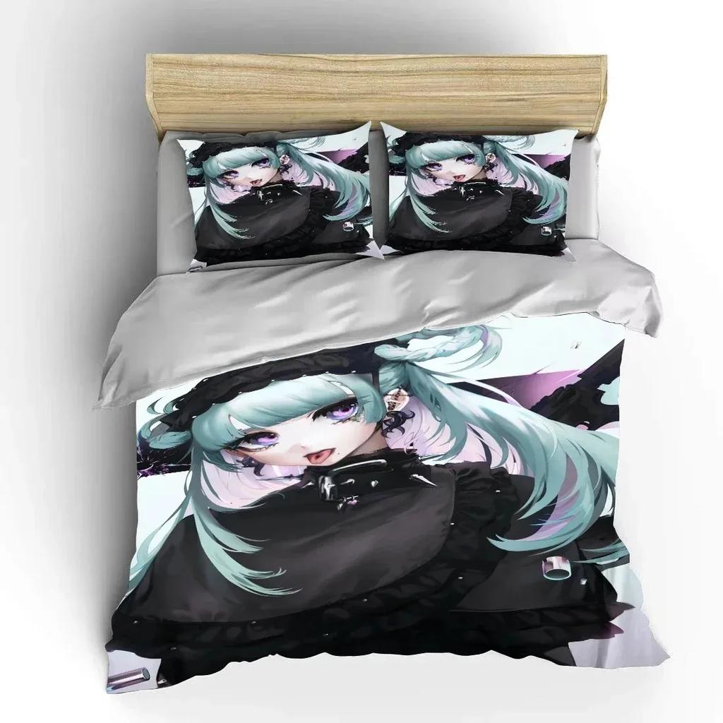 Japanese 3D Anime Moe Double Bed Duvet Cover Bed European Bedding Sets Home Textiles Luxury Pillow Cases Bedroom Bedding Sets
