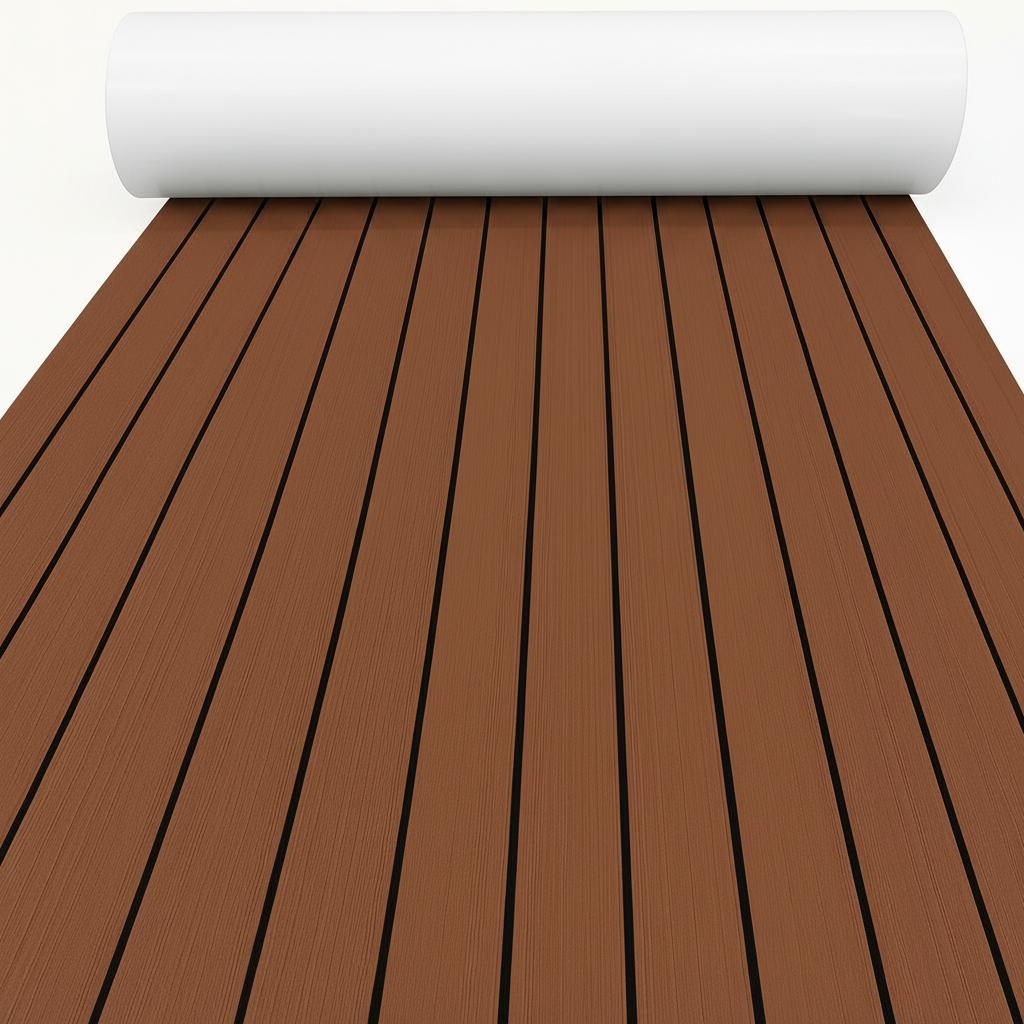 2400*300*5mm EVA Foam Boat Decking Sheet Mat Yacht Motorboat Anti Slip Vehicle Self-adhesive Marine Faux Teak Deck Flooring Pad