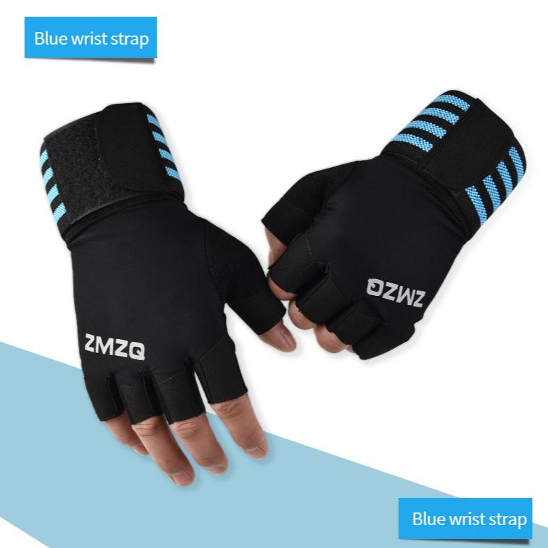 Unisex-Fitnesshandschuhe mit Halbfinger und Handgelenkstütze – Ideal für Hantel- und Stangentraining sowie Radfahren im Freien – Verbesserter Halt und Schutz für die Hände