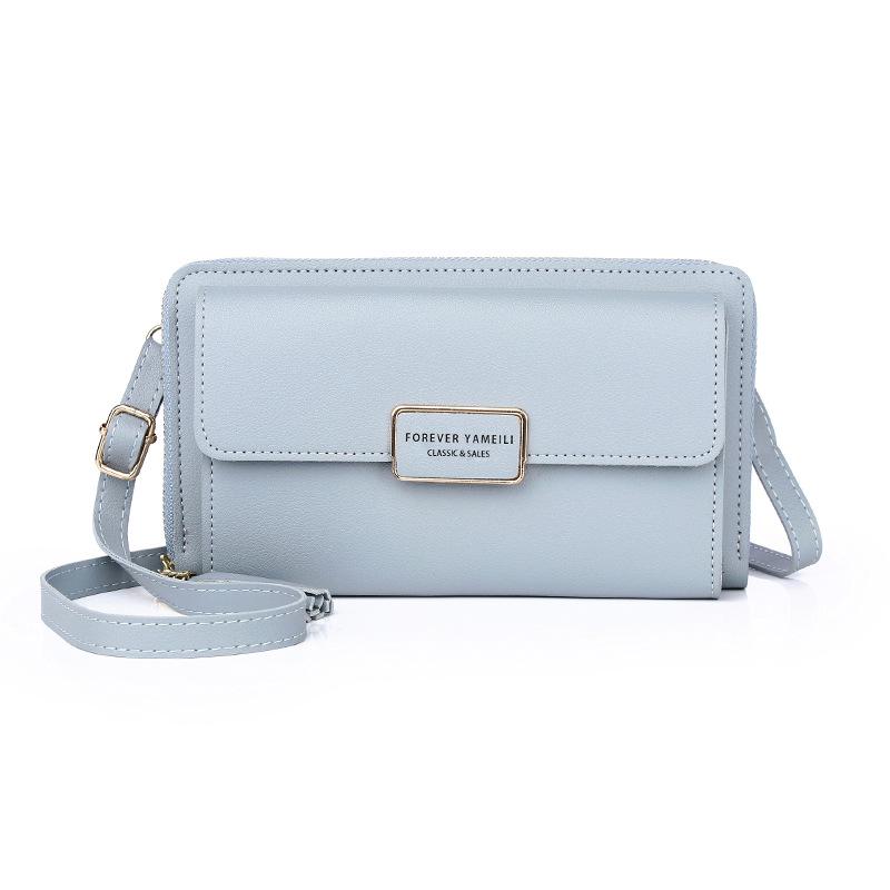 Dámská móda Kabelky na zip na telefony se spojkou Pu Kožené peněženky Malé crossbody kabelky