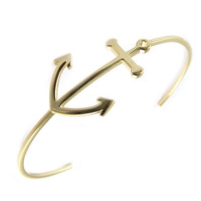 [P0705] - Offenes vergoldetes Armband 'Ancre Marine' Gold