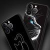 Cat Line Black Cats Phone Case For iPhone 17 16 15 Pro Max 11 12 13 14 7 8 Plus SE 2020 X XR XS Cover Soft Black