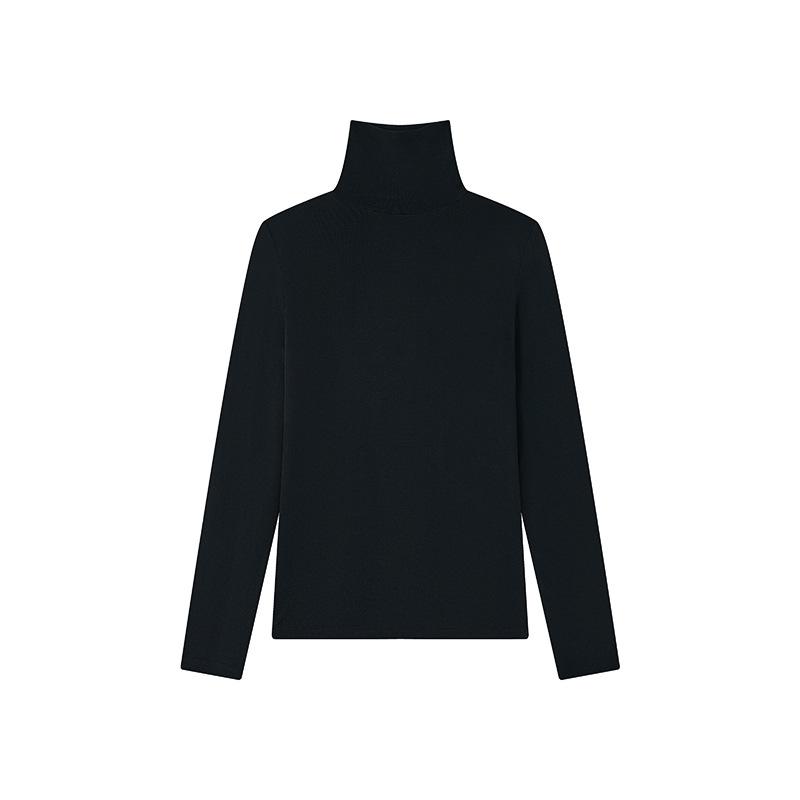 

Autumn and winter cashmere turtleneck bottoming shirt women s Tencel slim-fitting and skin-friendly basic elastic knitted sweater M