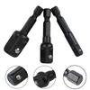 Tool Nut Driver Sockets Socket Adapter Replacement For Electric Screwdriver Tool For Screwdriver Handle 3pcs Kit Black