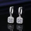 Sterling Silver S925 Zircon Six-Claw Earrings for Women