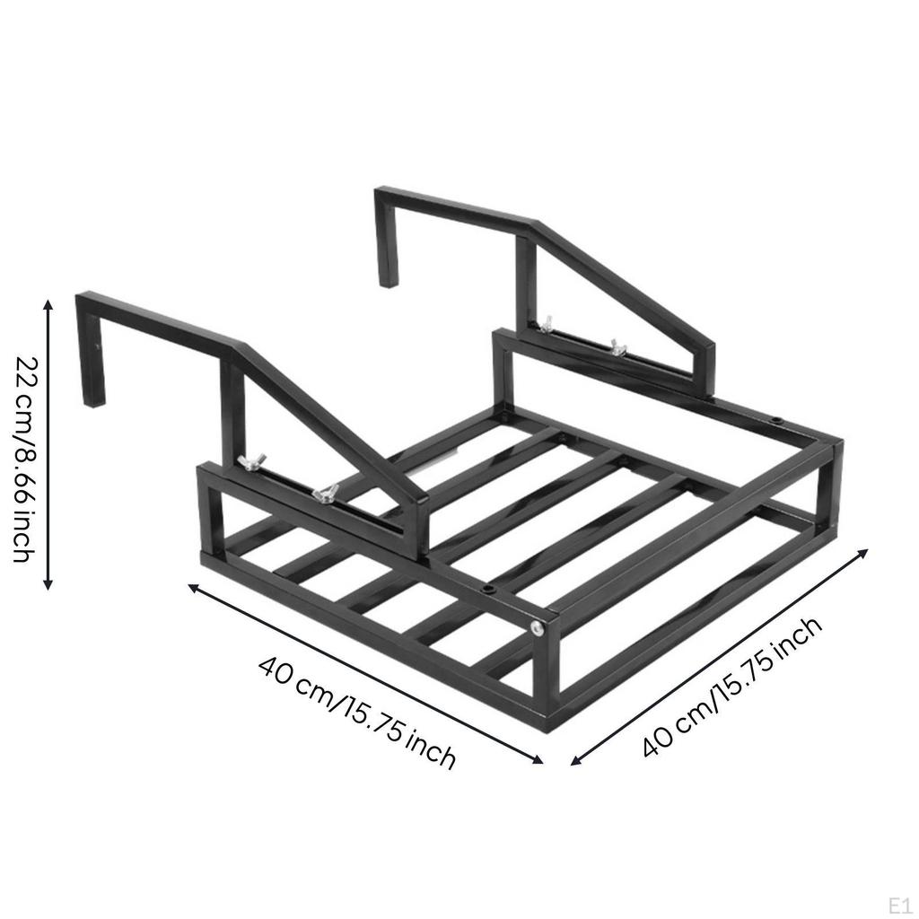 Balcony Drainage Rack WallMounted Hanging with Guard Rails SpaceSaving Railing Organizer for
