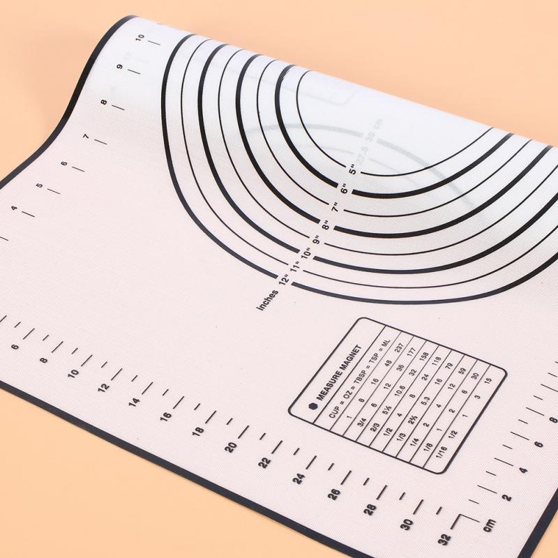 Silicone Baking Mat Pad Baking Sheet Pizza Dough Maker Pastry Kitchen Gadgets Non-Stick Rolling Dough Mat Cooking Tools Bakeware