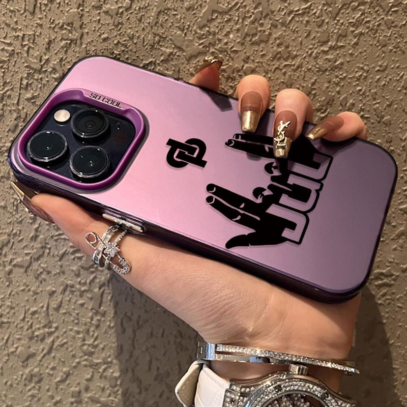 

Чехол Rapper JuL C est Pas Des Lol для iPhone 16 15 14 13 12 11 Pro Max XS X XR 8 7 Plus SE 2020 Противоударное покрытие Матовый чехол iPhone 14 фиолетовый светлый