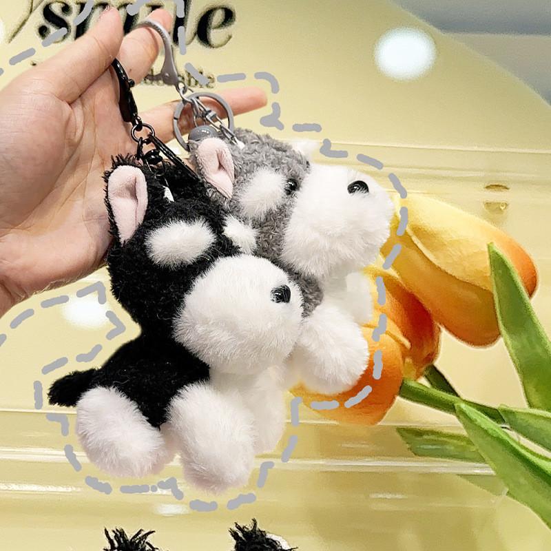 Unique Plush Schnauzer Dog Keychain Adorable And Playful Backpack Gift Accessory