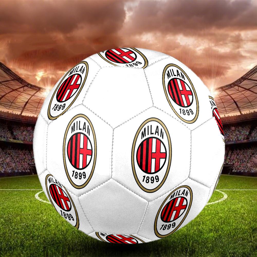 AC Milan Soccer Ball, colorful, suitable for all ages, machine-stitched, PVC material, competition grade, durable and high bounce