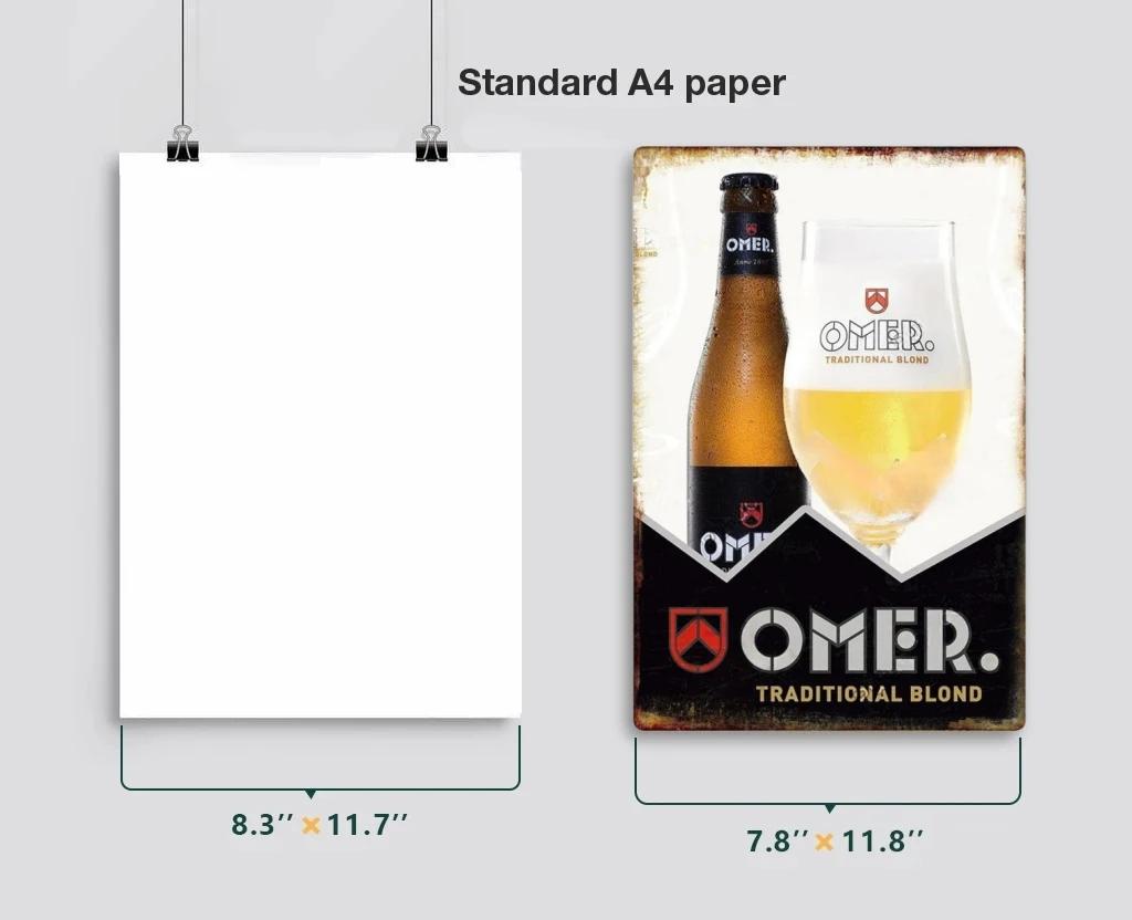 Vintage Beer Brand Sign Metal Tin Plaque Metal Poster Decorative Plaque Home Decor Man Cave Bar Pub Workshop Wall Decoration