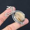 Gift For Her 925 Sterling Silver Natural Picture Jasper Gemstone Jewelry Pendant