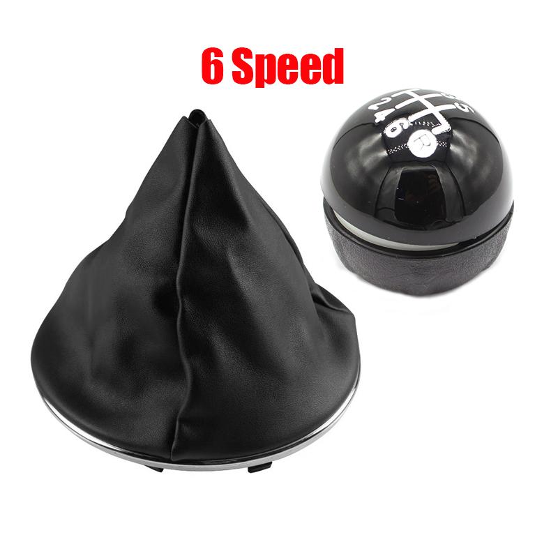 5/6 Speed Gear Shift Knob Head Shifter Gaitor Boot Cover for Fiat 500 500C 2007 - 2018 Car Shifter Change Knob