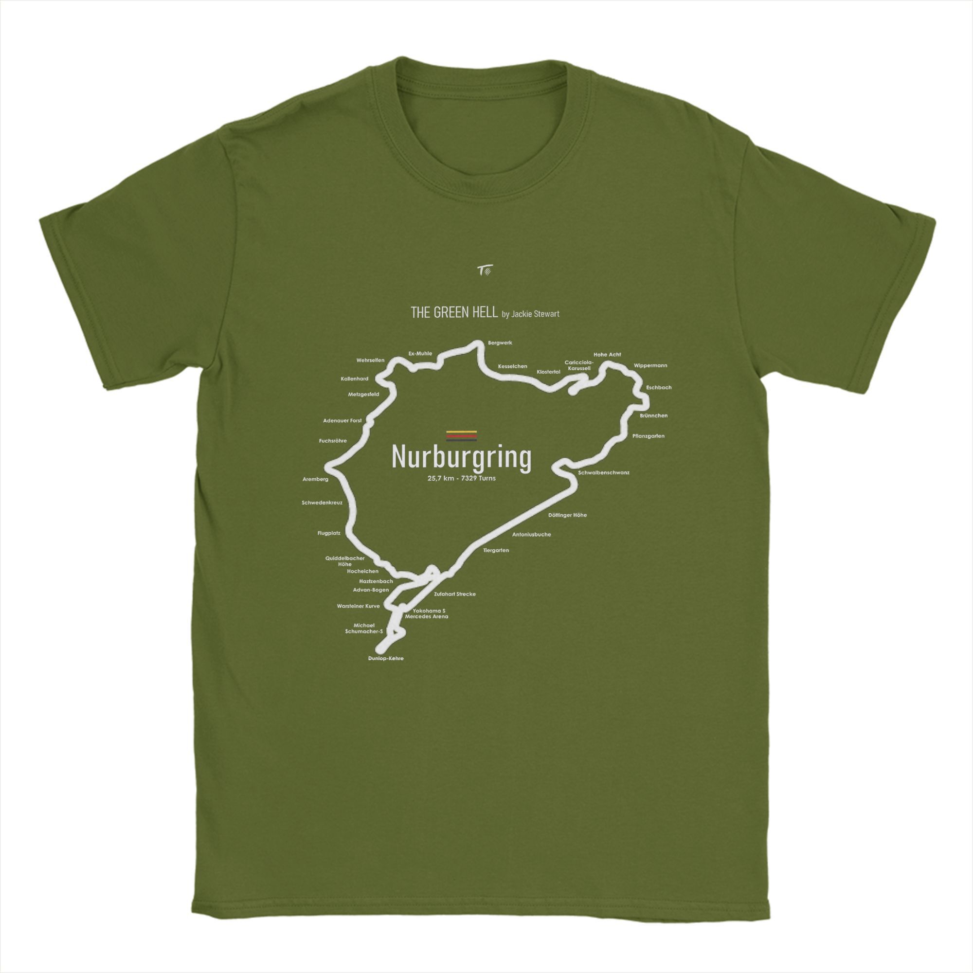

The Nurburgring Nordschleife T-Shirt Summer Hip Hop T-Shirts Men s Cotton O-Neck Clothes Short Sleeve Streetwear Tshirt M