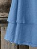 Spring/Summer Women's Casual Loose Short Sleeve Solid Color Layered Dress