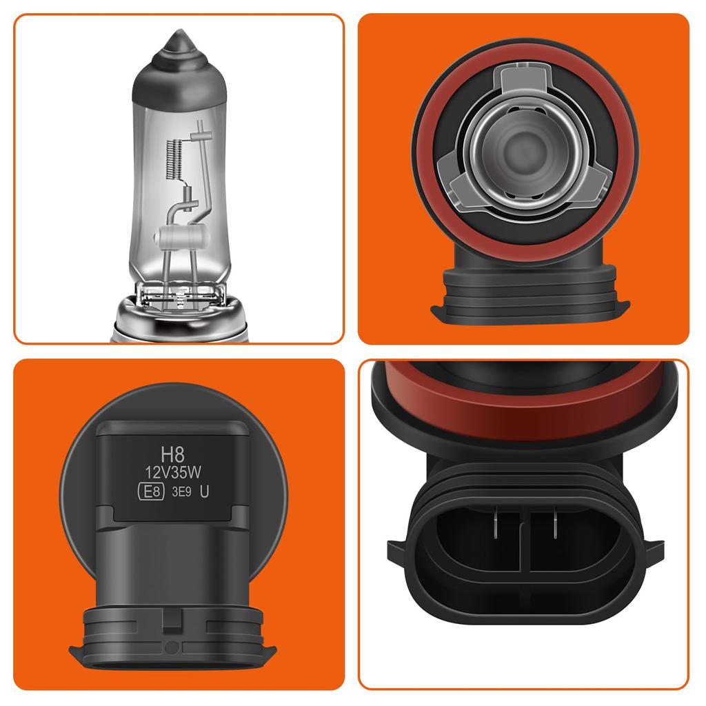 H8 Halogen Bulb 3200K Headlight/Fog Lamp 12V 35W Genuine Replacement