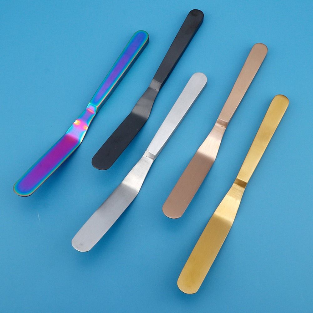 Comfortable Grip Cake Icing Spatula Stainless Steel Jam Spreader Butter Scraper  Bread