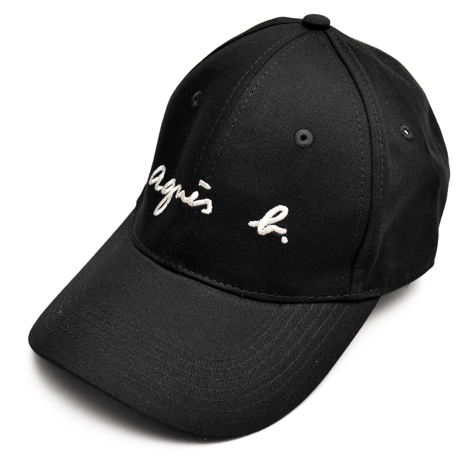 

Genuine Logo Embroidery Cap with Shop Bag [Agnès B] (Black)