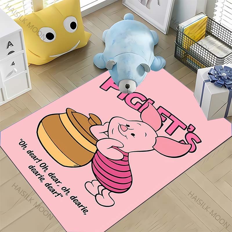 Winnie The Pooh Piglet Pattern Printed Carpet Bedroom Living Room Mat Home Large Area Decor Non-Slip Floor Pad Rug Fast Shipping
