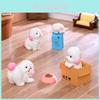 Adorable Miniature Dog Figurine Cute Resin Craft Desk Accessories Diy Decor
