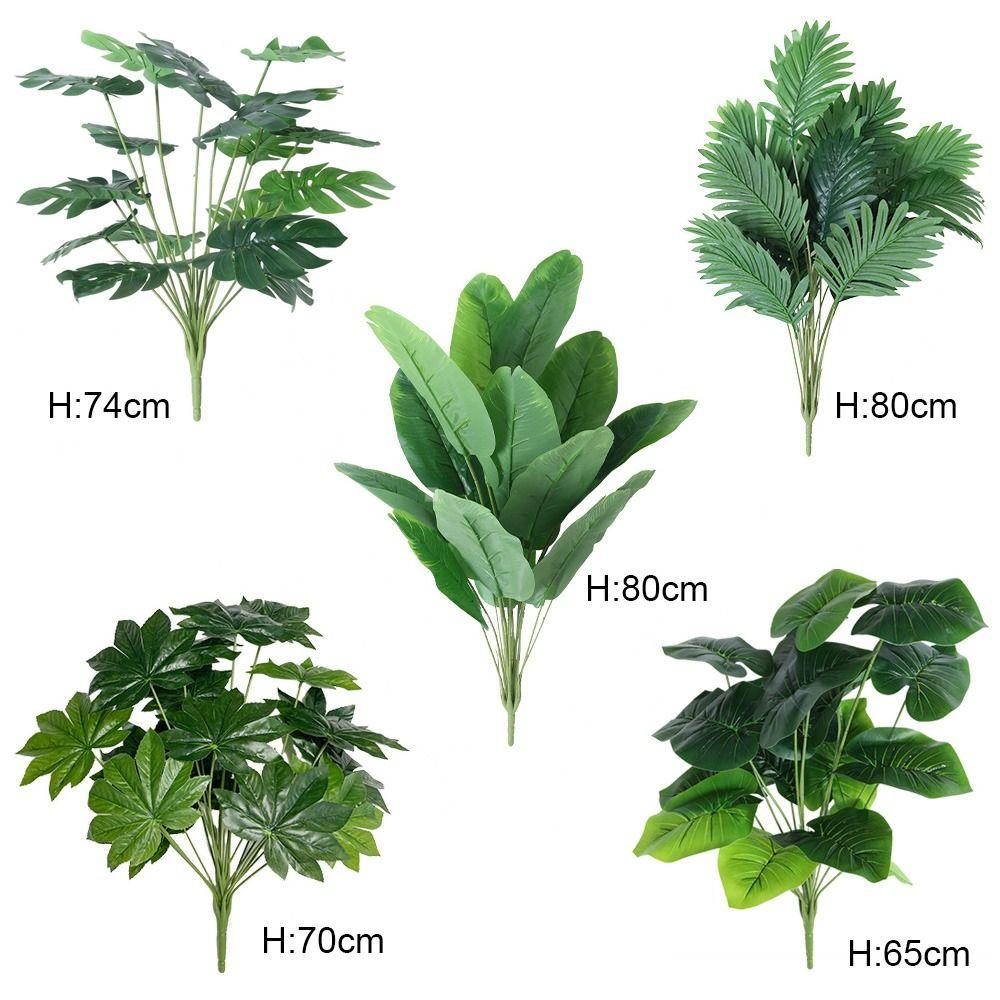 18 Leaves Simulation Plant Palm Tree Faux Greenery Leaves Creative Artificial Plant Leaves  Gift
