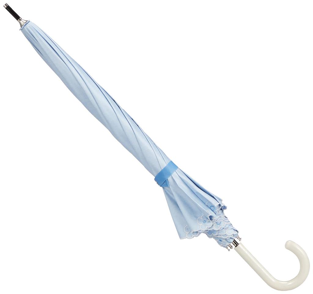 Esta MOONBAT Beauty Level 1 Light Sun and Rain Long and UV Rib 50cm Shield, Blocking, Parasol, Umbrella, Chambray, Heat, Light, Protection, Women's,