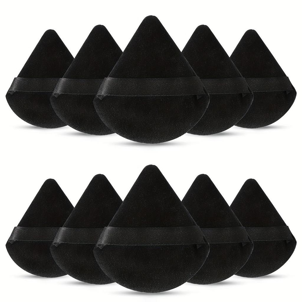 10pcs Soft Triangle Powder Puff, Powder Puff Triangle Cosmetic Powder Puff,  Professional Beauty Makeup Tools for Eyes and Corners
