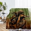 Off-road Motorcycles Theme Printed Blanket - Perfect for Couch, Bed, Travel & Outdoor Use | Machine Washable, Cozy & Durable.