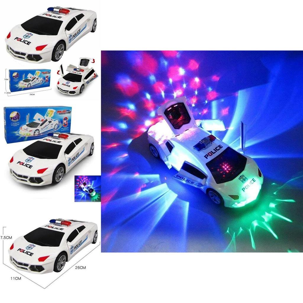 Stunning Police Car Led Light Music Rotating Toy For Kids Universal Driving Fun