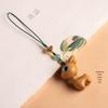 Deer Road Sandalwood Keychain: Cute Deer Pendant Lanyard for Phones - Creative Gift for Men & Women