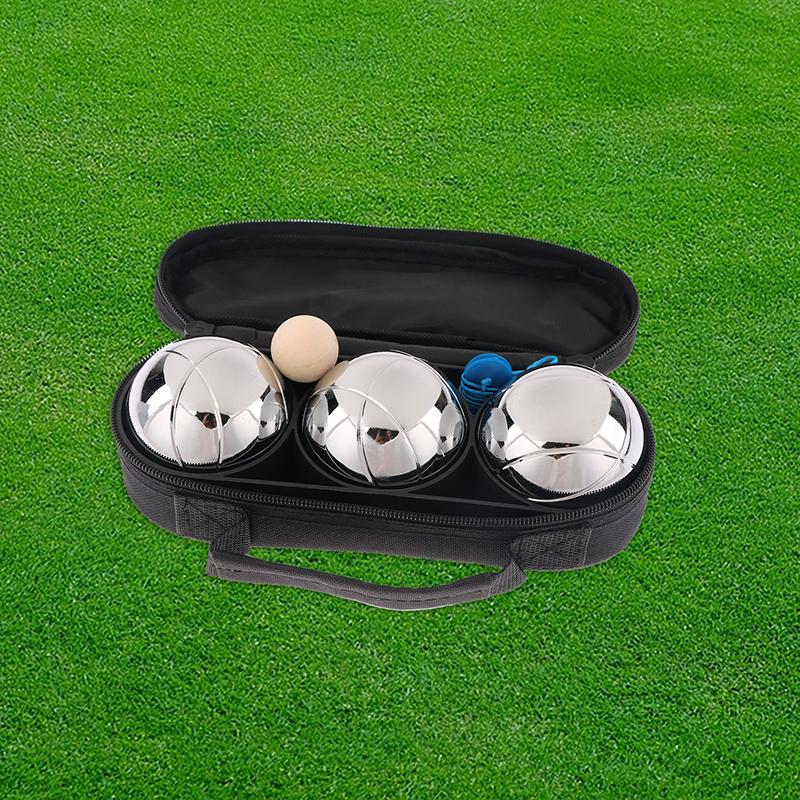 3Pcs/Set Bocce Ball Game Set Iron Engraved Reflective Petanque Set Unique Elegant Petanque Balls Games For Outdoor Activity