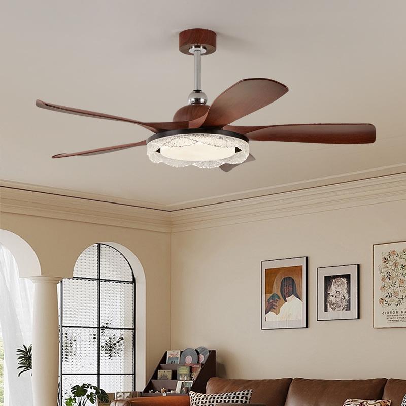 Nordic Retro Inverter Ceiling Fan Light 2025 for Living Room, Bedroom, Restaurant - Chinese Style
