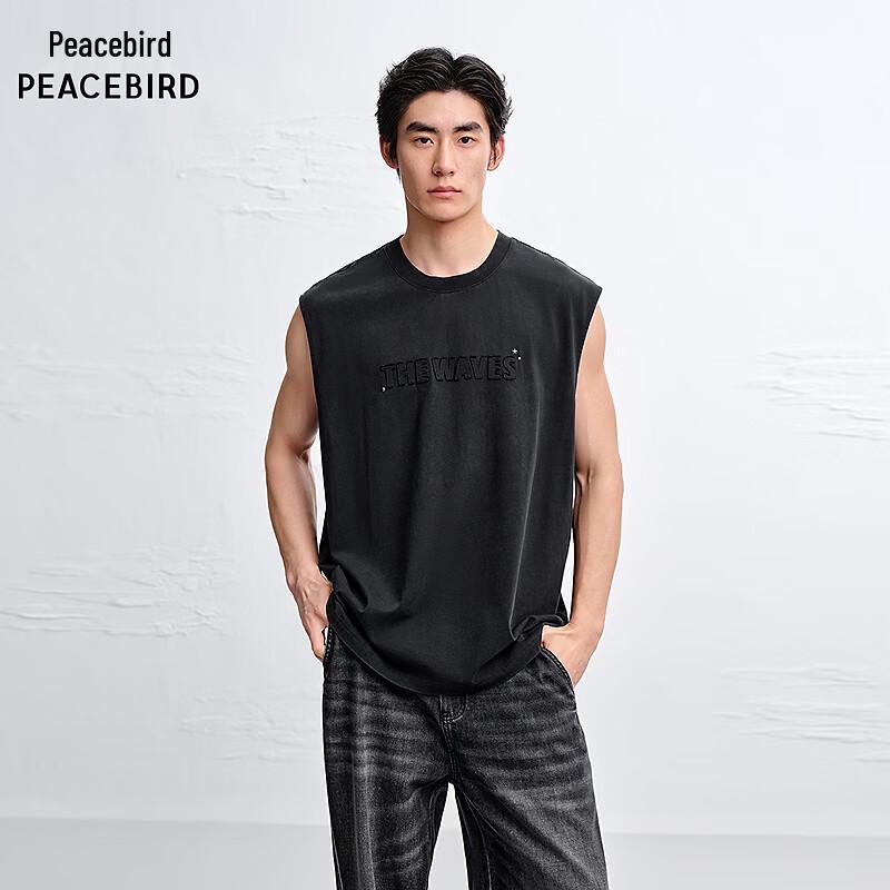 Peacebird Men s Washed Cotton Round Neck T-shirt 2XL