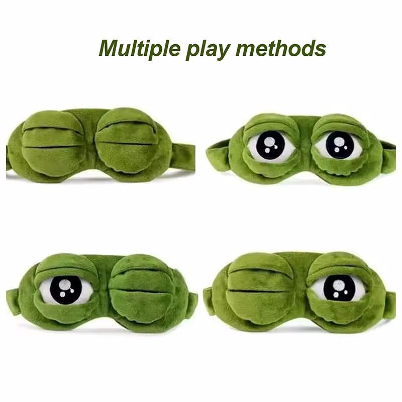 1Pcs Cute Frog Sleep Eye Mask, Eye Protector, Lunch Break Shading Sleep Eye Mask, Soft & Comfortable Eye Mask
